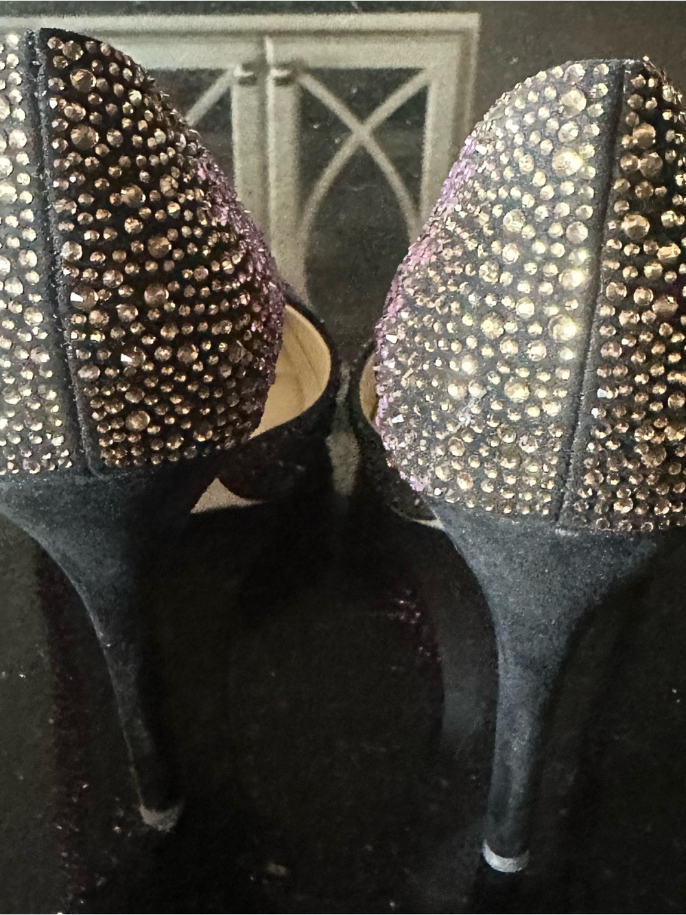 Jessica Simpson Prizma D'Orsay Blue to Pink Ombre Crystal Pointed Heels - Picture 7 of 10